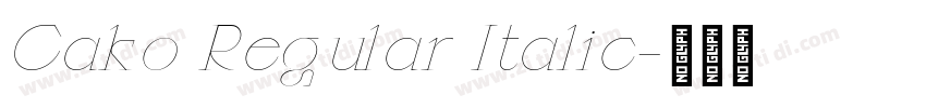 Cako Regular Italic字体转换
